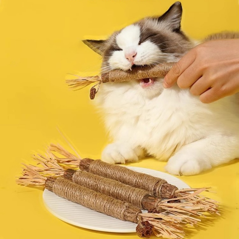 Wood Celestial Cat Toy Cat Teething Stick For Cat Molar